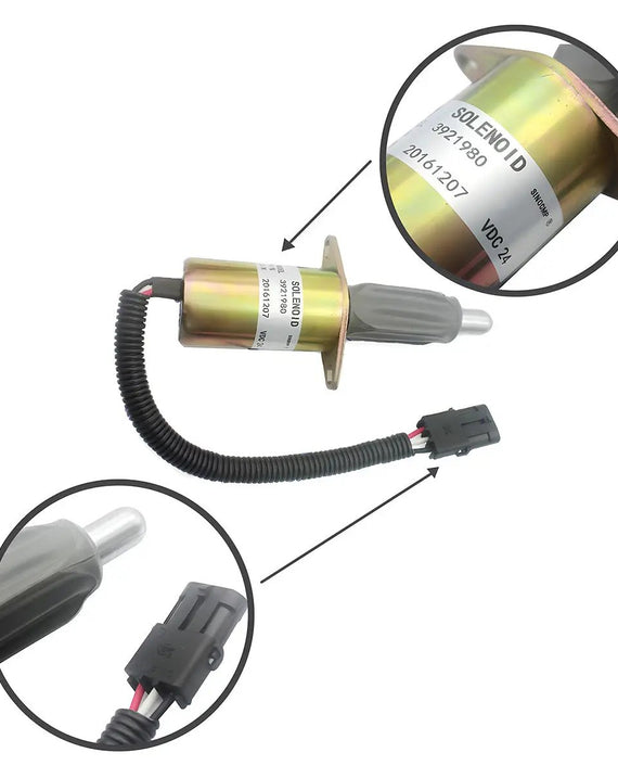 3921980 Válvula solenoide de cierre para motor Cummins 6CT 6CTA