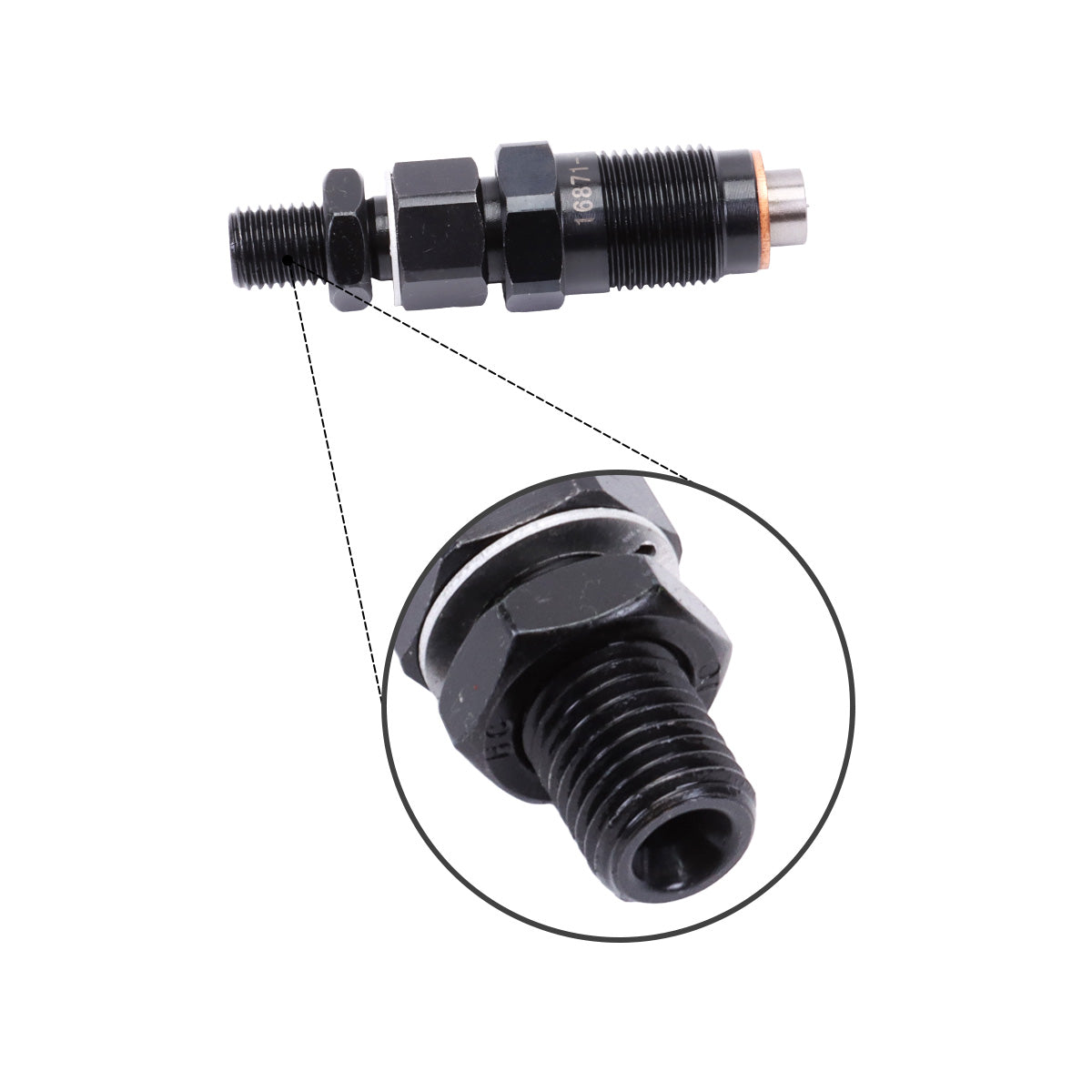 Inyector de combustible de 3 uds 16871-53904 para motor Kubota D902 D722 Z482 Tractor RTV900 BX1870 BX2360 - Detalle