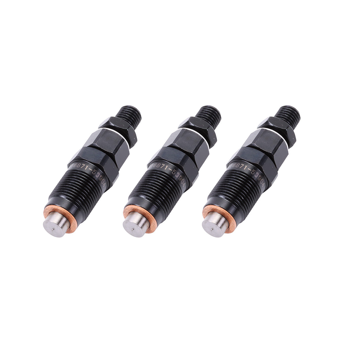 Inyector de combustible de 3 piezas 16871-53904 para motor Kubota D902 D722 Z482 Tractor RTV900 BX1870 BX2360 - Pieza Sinocmp