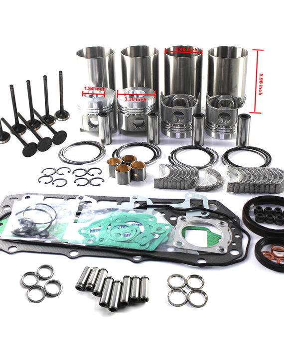 Kit de reconstrução de revisão do motor 4D84-2 4D84E-2 para Yanmar B6 Komatsu PC40-7 PC50UU-2