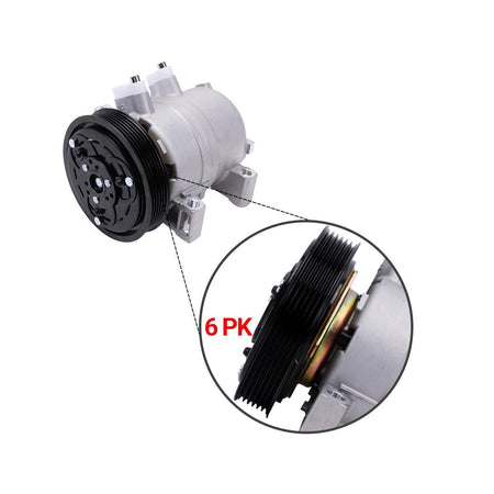 6PK A/C Compressor 12V 506021-7071 27630-95F0A Z0009087 for Nissan Sunny - Groove Detail