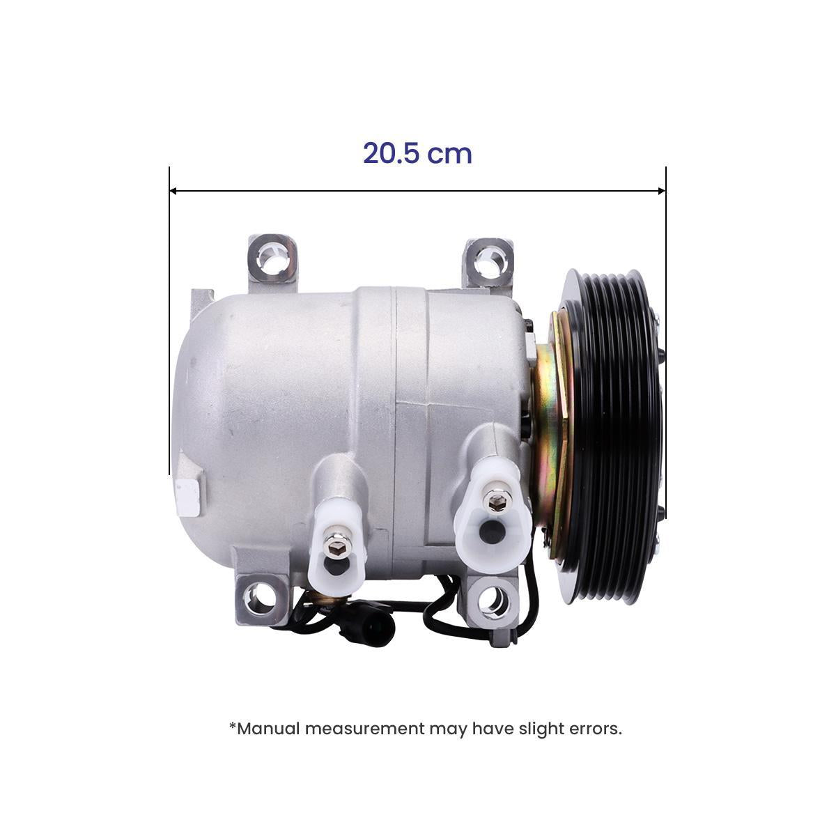 6PK A/C Compressor 12V 506021-7071 27630-95F0A Z0009087 for Nissan Sunny - Dimension