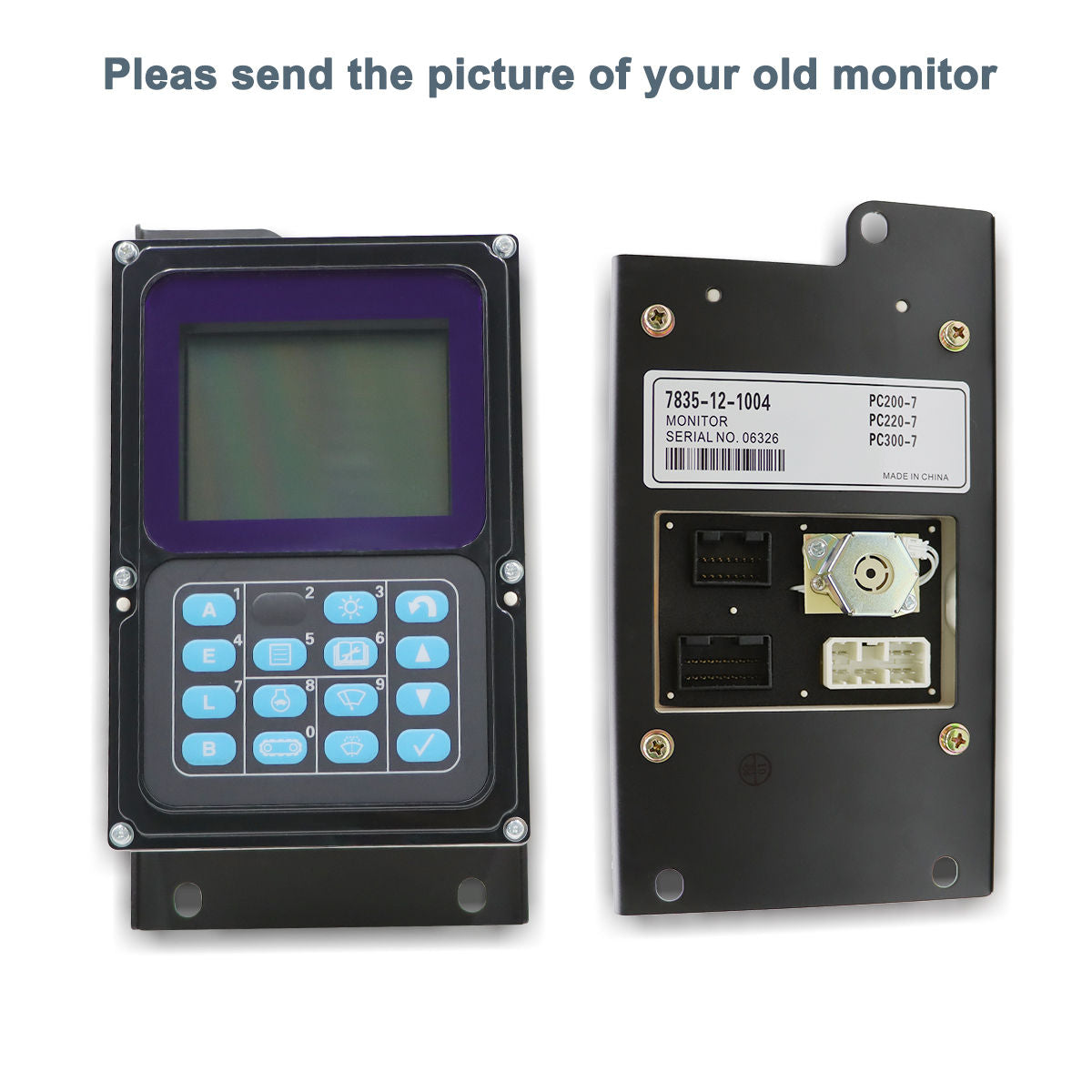 7835-12-1004 Monitor Display Panel for Komatsu PC200-7 PC210-7 PC220-7 PC340-7 - Sinocmp
