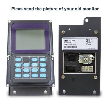 7835-12-1006 Monitor Panel de visualización para Komatsu PC160-7 PC180-7 PC180NLC-7