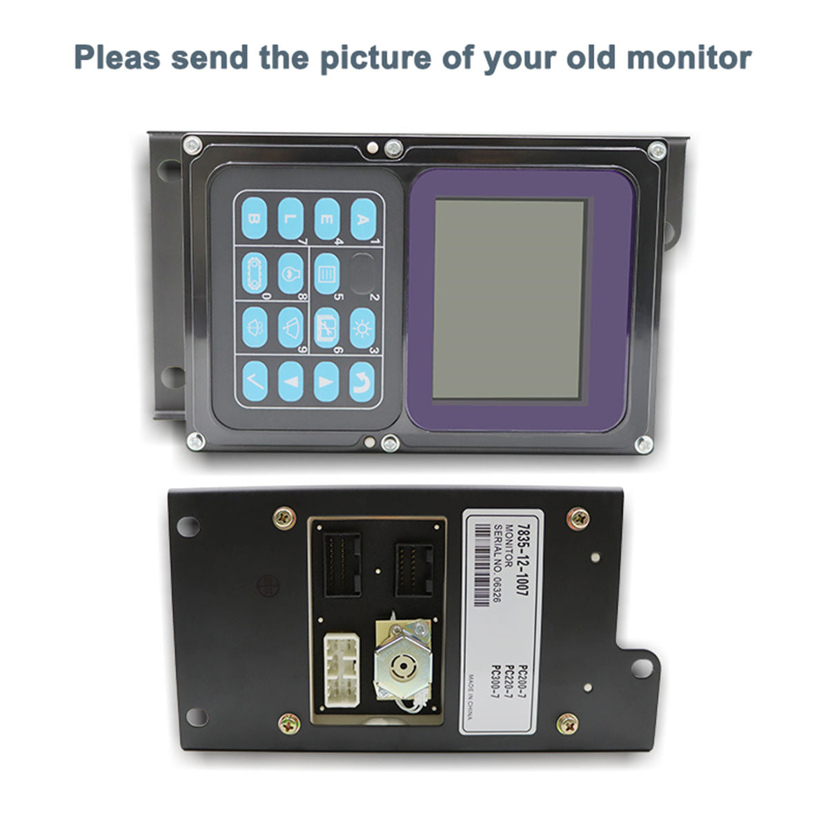 7835-12-1007 Monitor Display Panel for Komatsu PC200-7 PC220-7 PC240-7 - Sinocmp