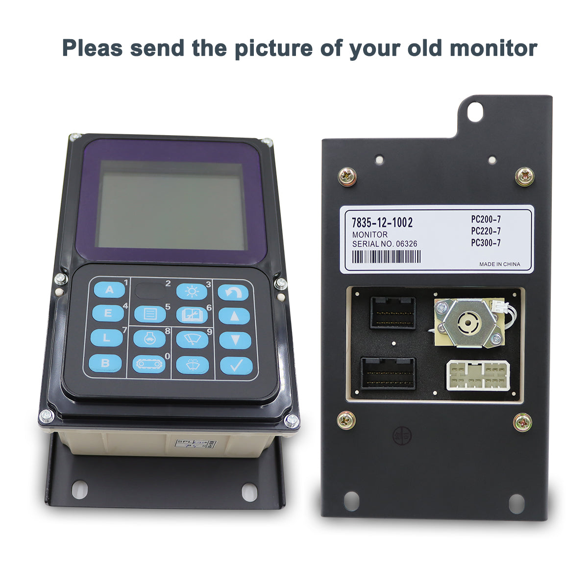 7835-12-1002 Monitor Display Panel for Komatsu PC200-7 PC210-7 PC300-7