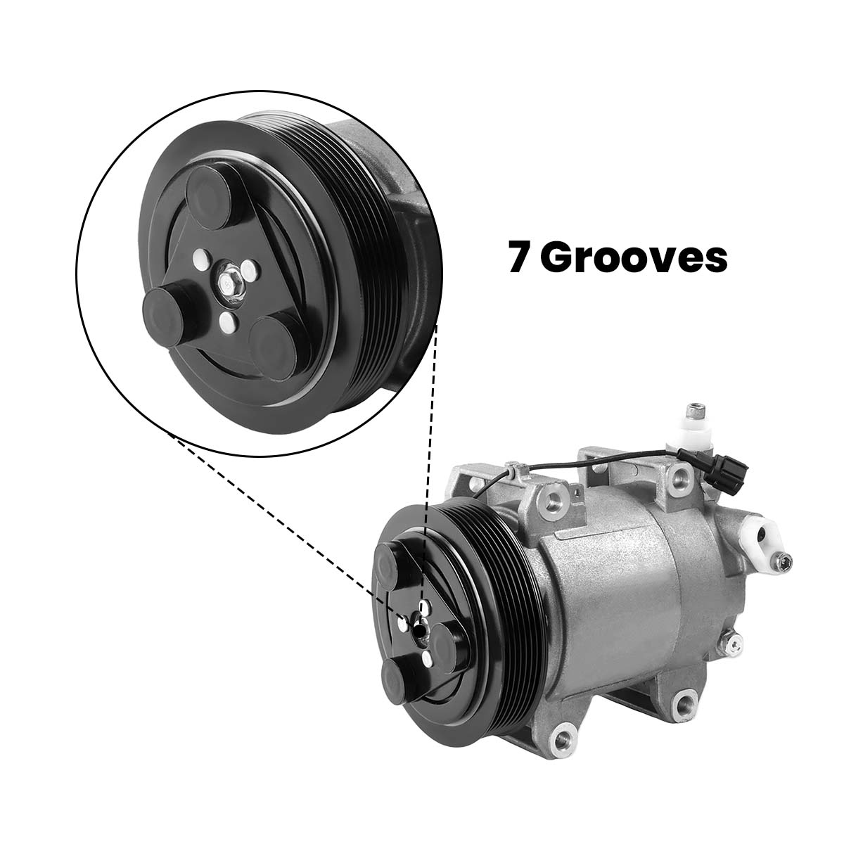 7PK A/C Compressor 12V 92600-4KV0A 92610-4CV0A for Nissan 