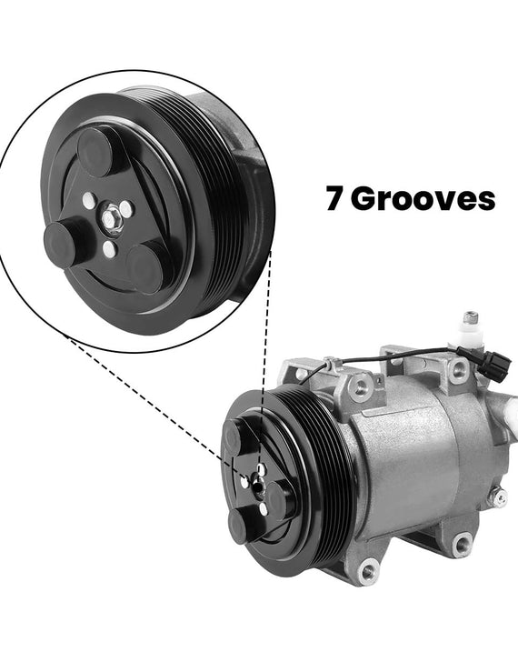 7PK A/C Compressor 12V 92600-4KV0A 92610-4CV0A for Nissan Murano Navara Pathfinder 2.5 DCI Frontier D40
