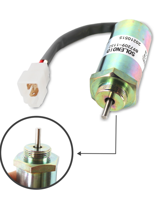 Électrovanne d'arrêt 897209-1152 MV2-40 24V pour Hitachi MV2-40 EX4U EX40U
