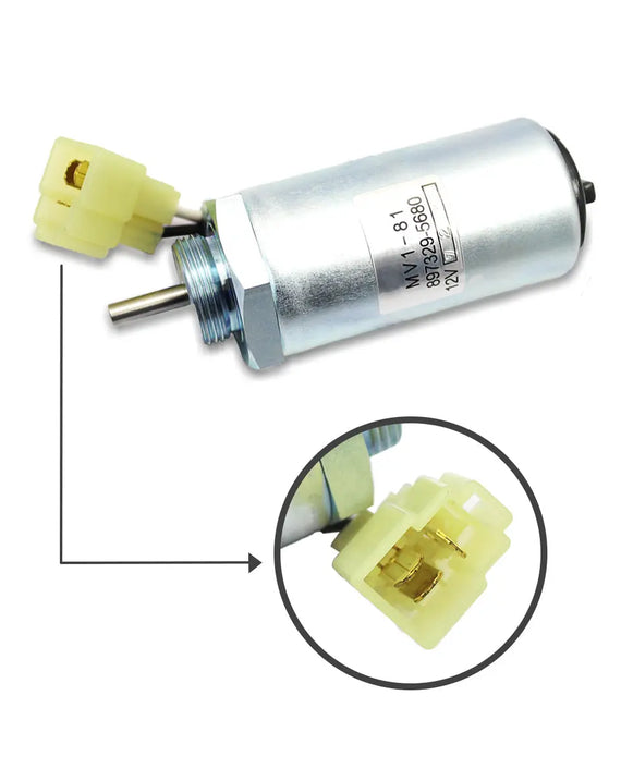 Solénoïde d'arrêt de carburant 897329 – 5680 MV1-18 12V, pour Hitachi EX50U Isuzu 4LE1
