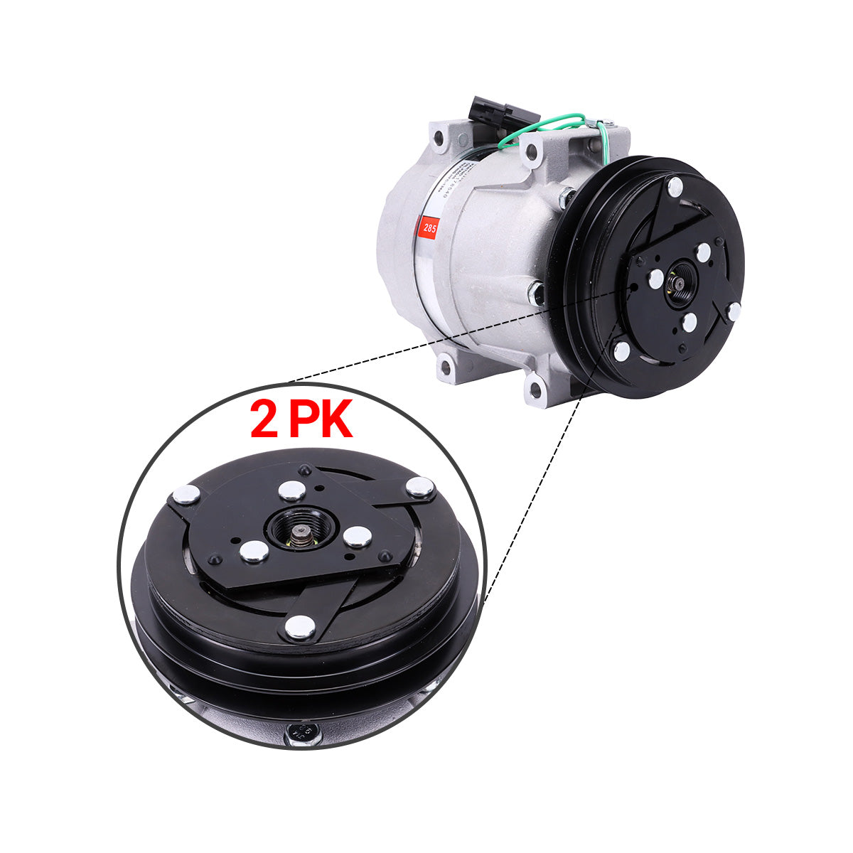 Klimakompressor 1PK 24V 11Q6-90040 11Q6-90041 für Hyundai Bagger HW140 HW160 - Detail