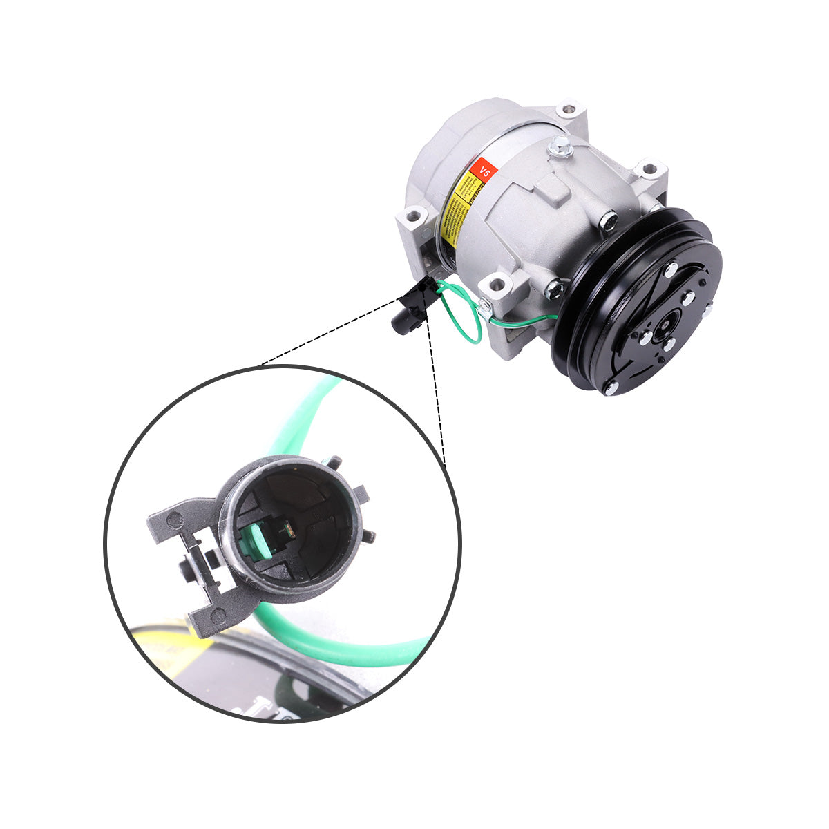 Klimakompressor 1PK 24V 11Q6-90040 11Q6-90041 für Hyundai Bagger HW140 HW160 – Steckerdetail