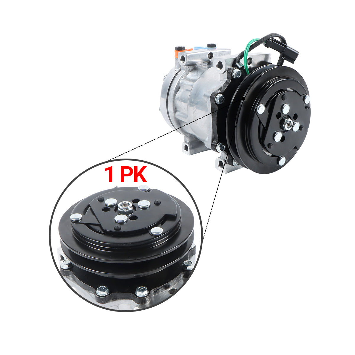 A/C Compressor 1PK 24V 229-8994 2298994 for Caterpillar CAT 308C 314C 321C Excavator - Detail