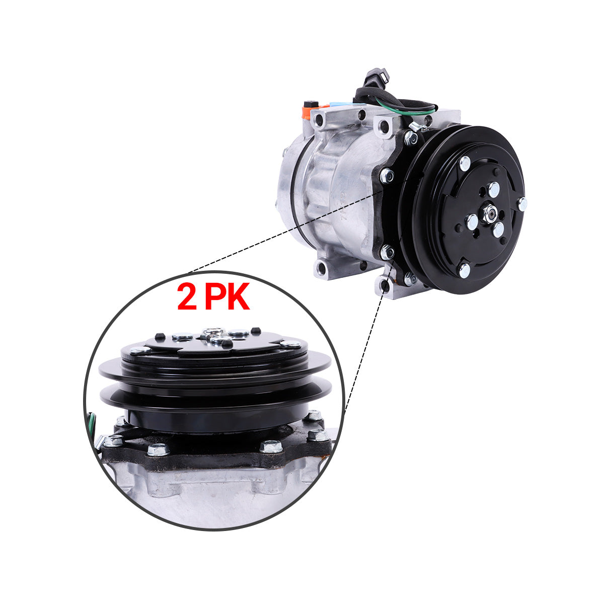 Compresor de A/C 1PK 24V 259-7245 CA2597245 189-2746 para Carterpillar CAT 308D 314DCR - Detalle