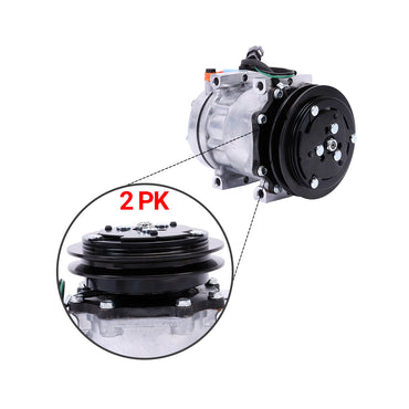 Compresor de aire acondicionado 1PK 24V 259-7245 CA2597245 189-2746 para Carterpillar CAT 308D 314DCR