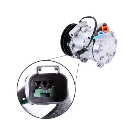 Compresor de A/C 1PK 24V 259-7245 CA2597245 189-2746 para Carterpillar CAT 308D 314DCR - Detalle del enchufe