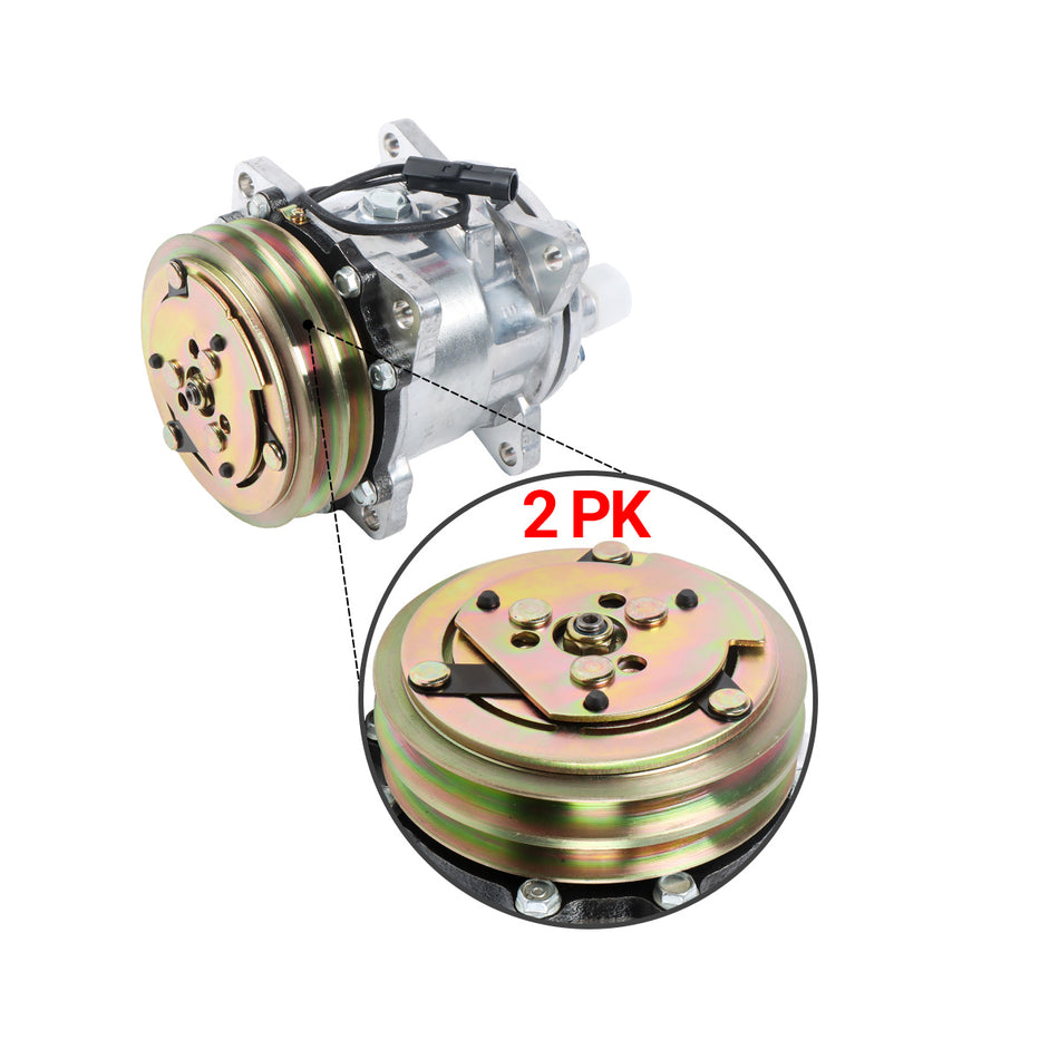 A/C Compressor 2PK 12V 1911506010 for Takeuchi Excavator TB145 TB153FR TB180FR - Sinocmp