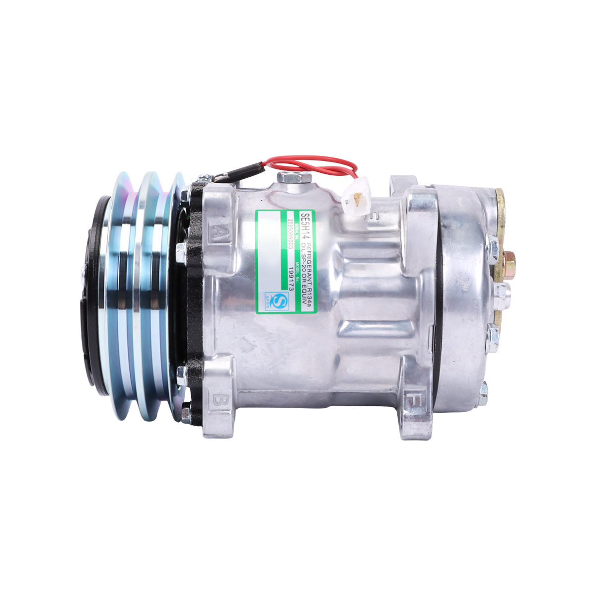 Compresor de aire acondicionado 2PK 12V 3712528M2 3782613M2 para tractor Massey Ferguson 375 383 - Sinocmp