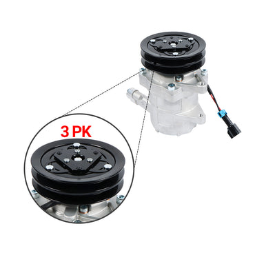 Compresor de aire acondicionado 2PK 12V 6733655 para cargadora compacta Bobcat S150 S160 S175 S185 S205