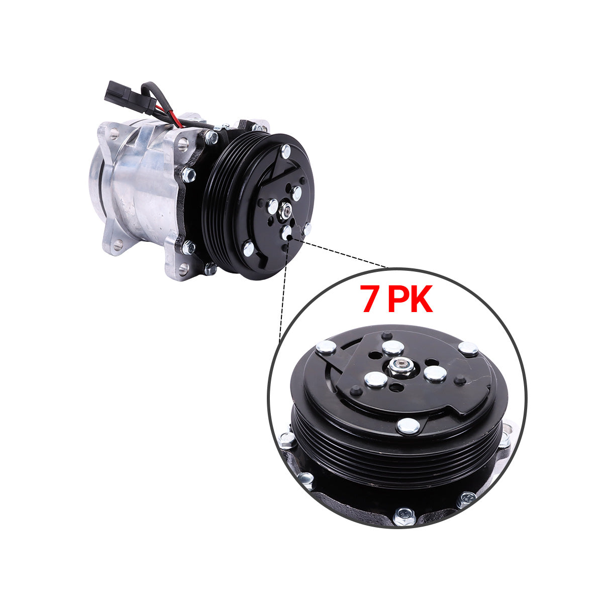Compresseur A/C 5PK 12V 7023585 7279139 pour chargeur Bobcat S550 S590 S595 S630 S650-détail