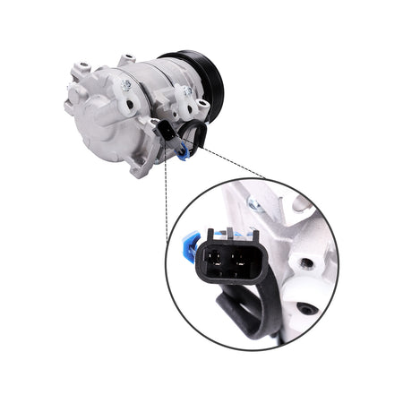 A/C Compressor 8PK 12V RE326205 SE502745 for John Deere Skid Steer Loader 318E 319E - Sinocmp