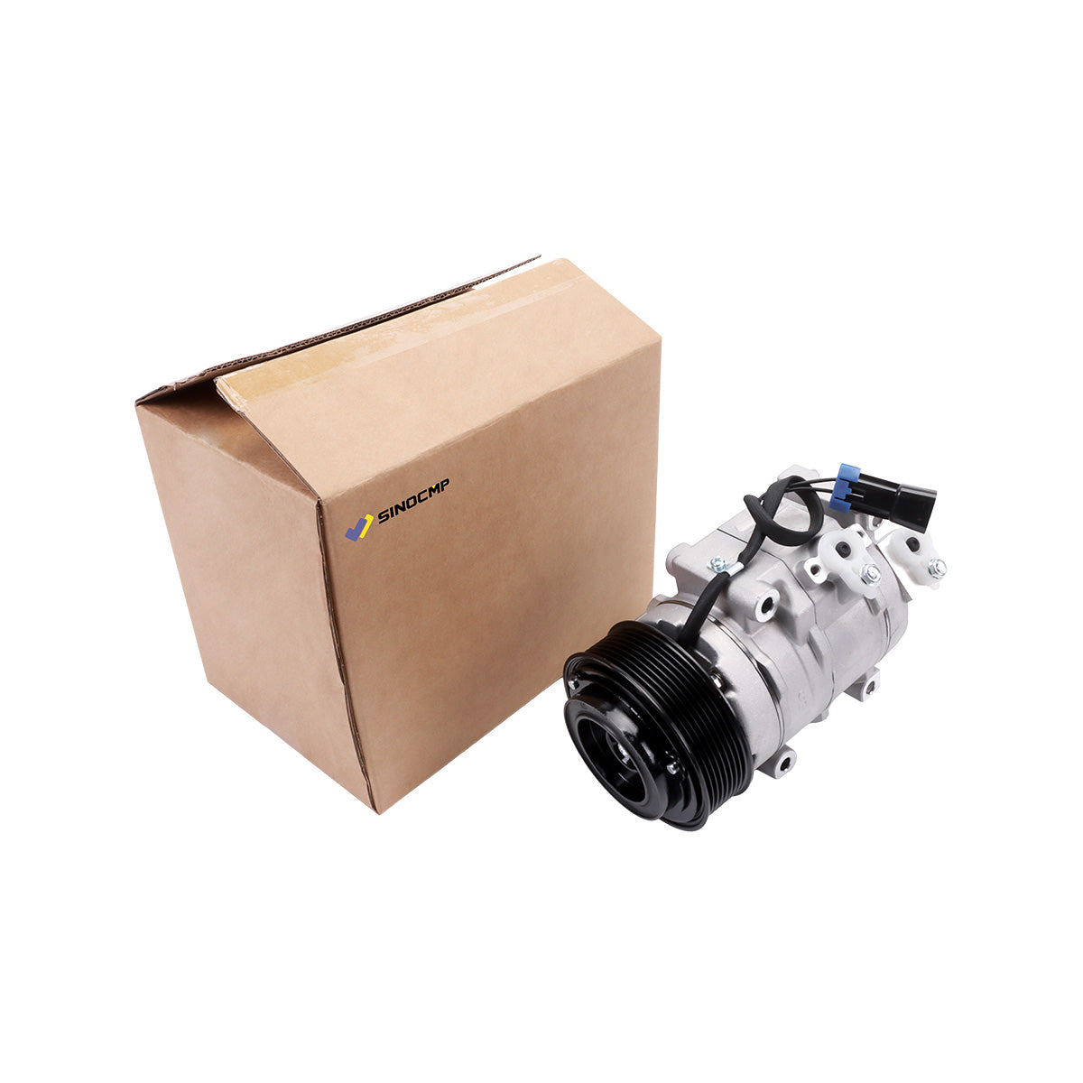 A/C Compressor 8PK 12V RE326205 SE502745 for John Deere Skid Steer Loader 318E 319E - Package