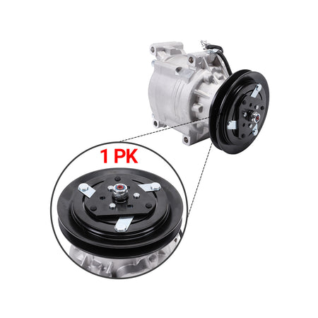 A/C Compressor 1PK 12V T1065-72213 447220-6255 for Kubota Tractor M110 M120 M900 - Sinocmp