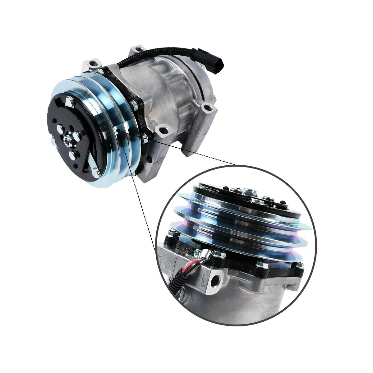 A/C Compressor 415-2557 for CAT Engine C2.6 C3.3B Excavator 307 307E 307E2 308E 308E2 - Groove Detail