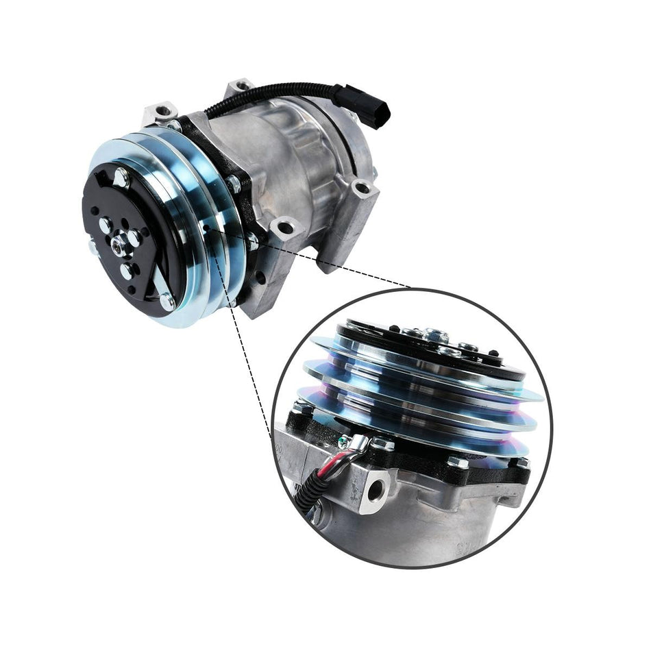 A/C Compressor 415-2557 for CAT Engine C2.6 C3.3B Excavator 307 307E 307E2 308E 308E2 - Groove Detail