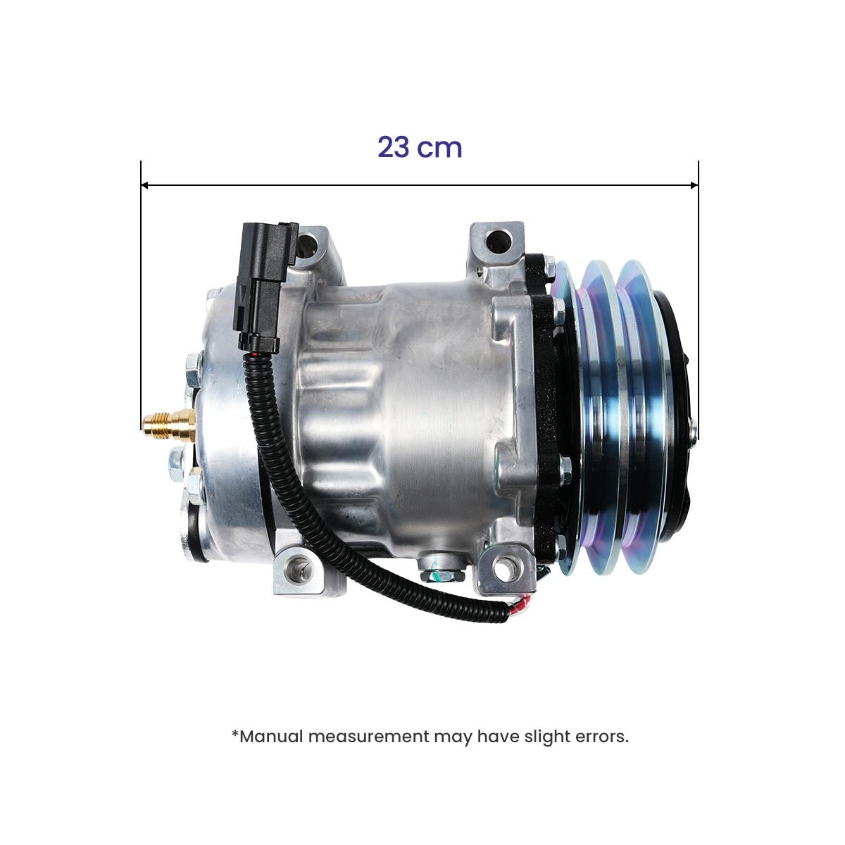 A/C Compressor 415-2557 for CAT Engine C2.6 C3.3B Excavator 307 307E 307E2 308E 308E2 - Dimension