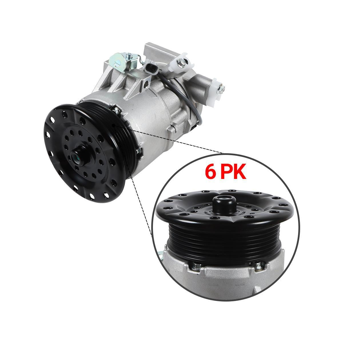 A/C Compressor 447260-2331 447260-2333 6PK for Toyota Auris 1.4 YARIS Corolla VITZ 1.0 1.3 1.4 - Detail