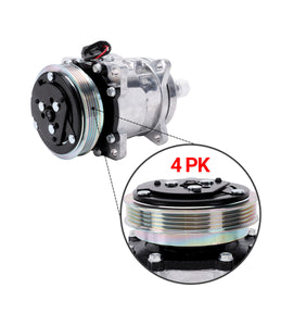 A/C Compressor 4PK 12V QP5H11-1812 for Bobcat Loader T550 T595 T630 T650 S595 S550