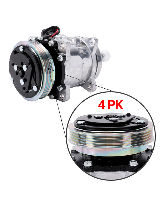 Compresseur A/C 4PK 12 V QP5H11-1812 pour chargeur Bobcat T550 T595 T630 T650 S595 S550