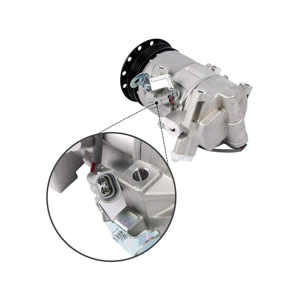 A/C Compressor 5SER09C 4PK 447260-2330 447280-6600 for Toyota Yaris - Plug Detail