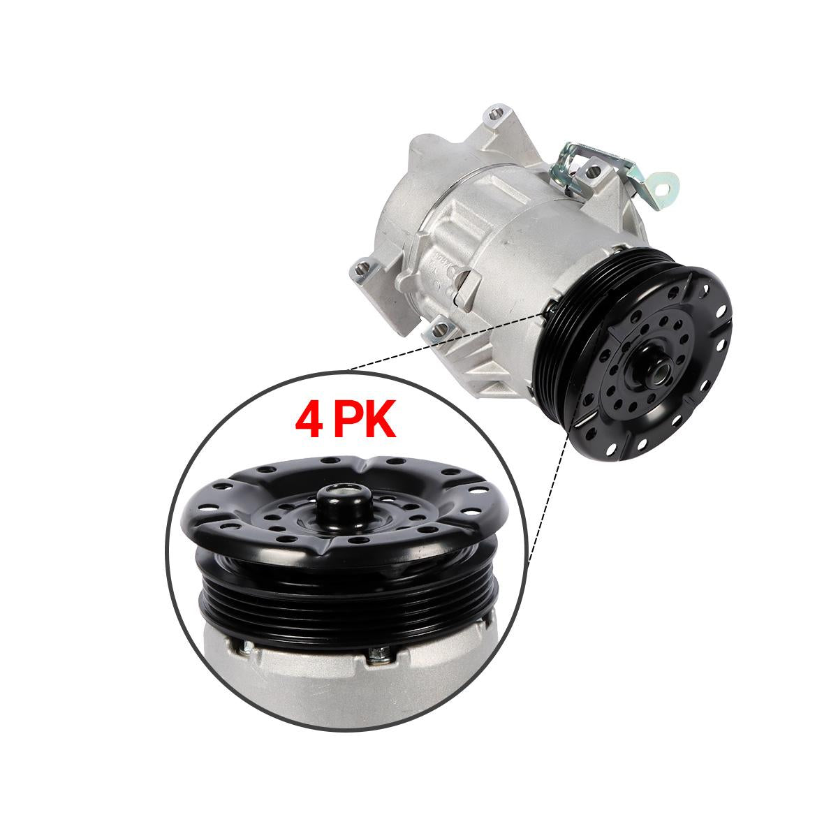 A/C Compressor 5SER09C 4PK 447260-2330 447280-6600 for Toyota Yaris - Detail
