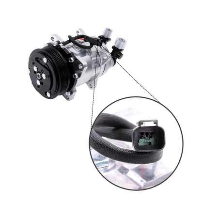 A/C Compressor 6PK 12V 7279628 7280493 for Bobcat Skid Steer Loader A770 L750 S650 - Plug Detail