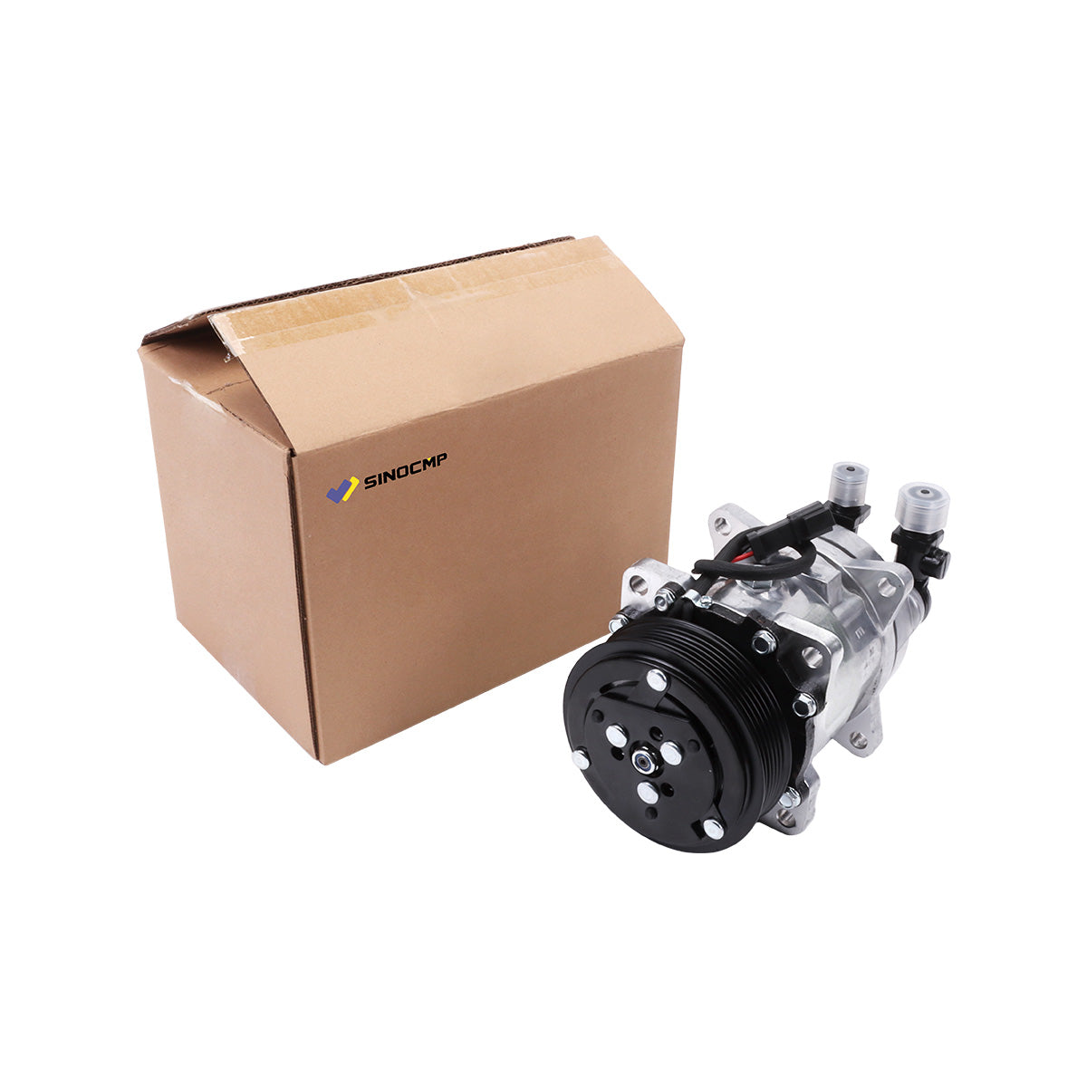 A/C Compressor 6PK 12V 7279628 7280493 for Bobcat Skid Steer Loader A770 L750 S650 - Package