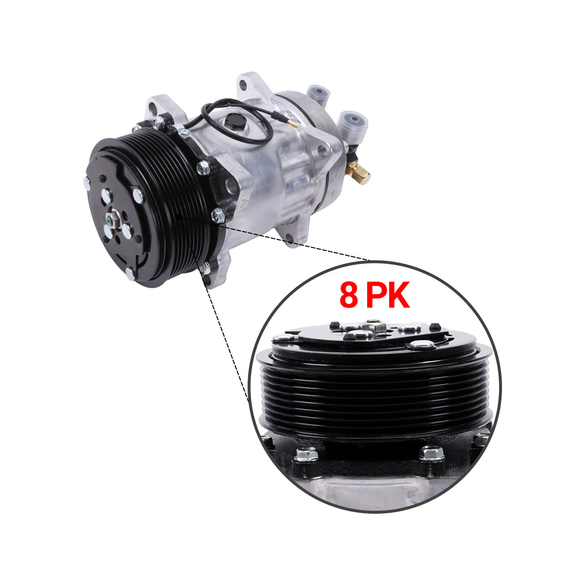 A/C Compressor 8PK 12V 18-10157-06 for Thermo King Carrier Transport Refrigeration - Detail