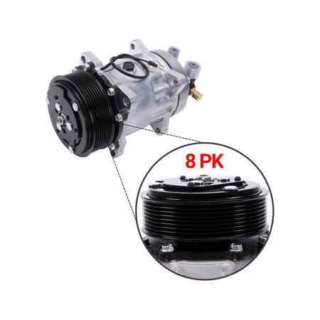 A/C Compressor 8PK 12V 18-10157-06 for Thermo King Carrier Transport Refrigeration - Detail