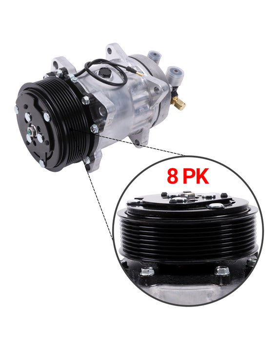 Compresseur A/C 8PK 12V 18-10157-06 pour réfrigération de transport Thermo King Carrier