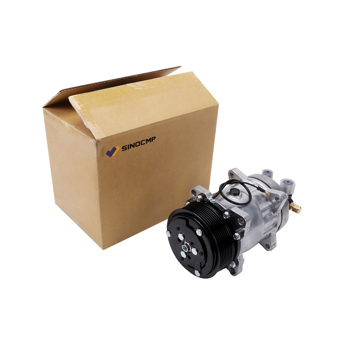 A/C Compressor 8PK 12V 18-10157-06 for Thermo King Carrier Transport Refrigeration - Package