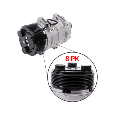 A/C Compressor 8PK 12V Z0006406A 435-56282 for Shuttle Bus Va Transair Carrier Systems - Sinocmp