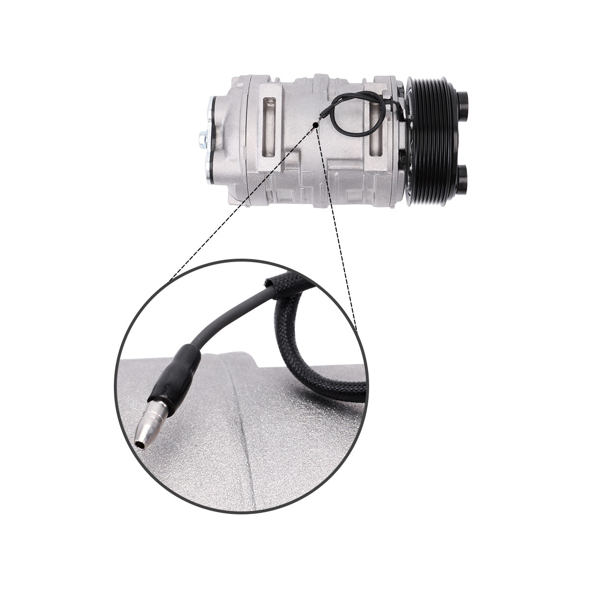 A/C Compressor 8PK 12V Z0006406A 435-56282 for Shuttle Bus Va Transair Carrier Systems - Detail