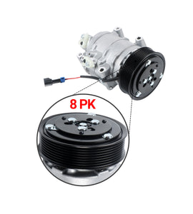 A/C Compressor 8PK 24V AT367640 AL232180 for John Deere Excavator E210LC E240LC