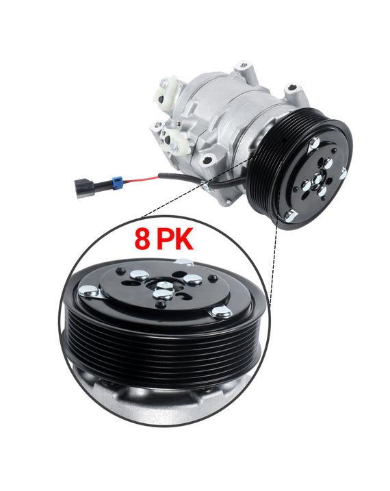 Compresseur A/C 8PK 24 V AT367640 AL232180 pour excavatrice John Deere E210LC E240LC