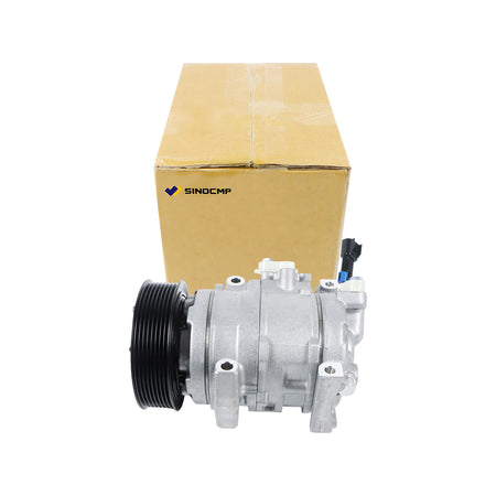 A/C Compressor 8PK 24V AT367640 AL232180 for John Deere Excavator E210LC E240LC - Package
