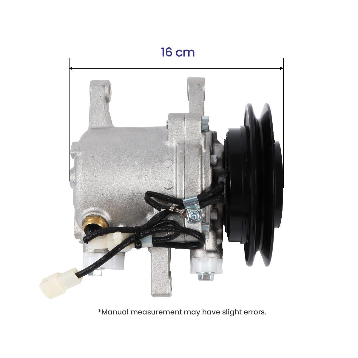 A/C Compressor SVO7E 447260-5781 3C581-50060 for Kubota Tractor M108S M5040 - Compressor Dimension
