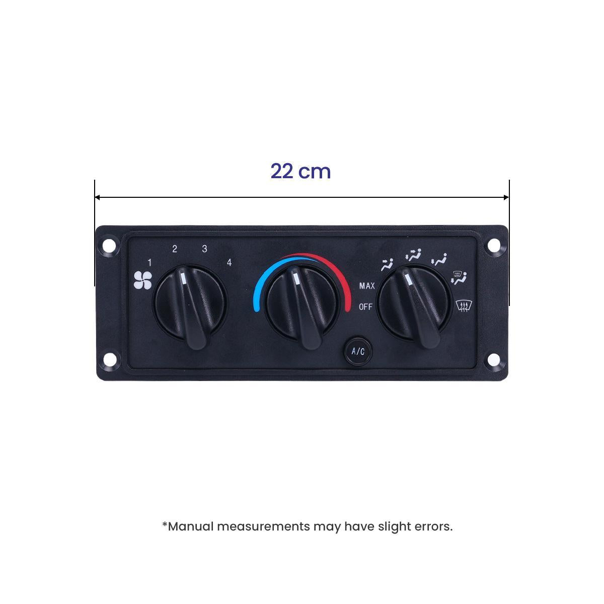 AC Heater Control 3518702C93 5011931R91 1000361510 for International 5500I 5600I 5900I(2000-2017) HX515(2017-2021) CAT CT660(2011-2020) - Dimension