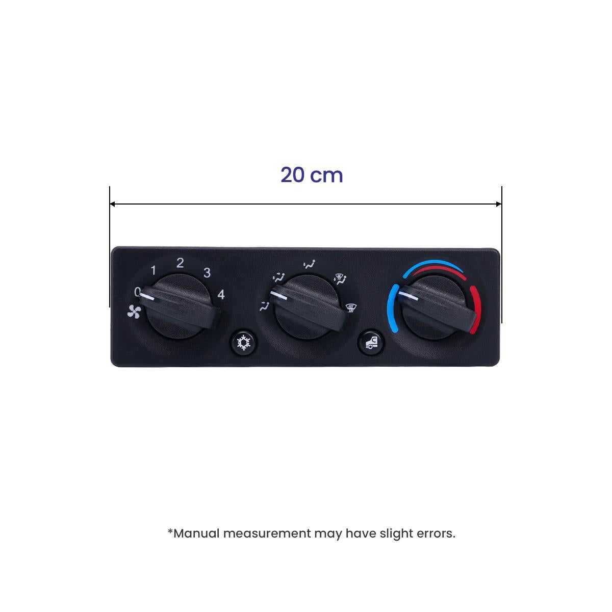 A/C Temperature Control Panel F21-1034-100 for Kenworth Paccar Truck T270 T370 2008-2020 - Dimension