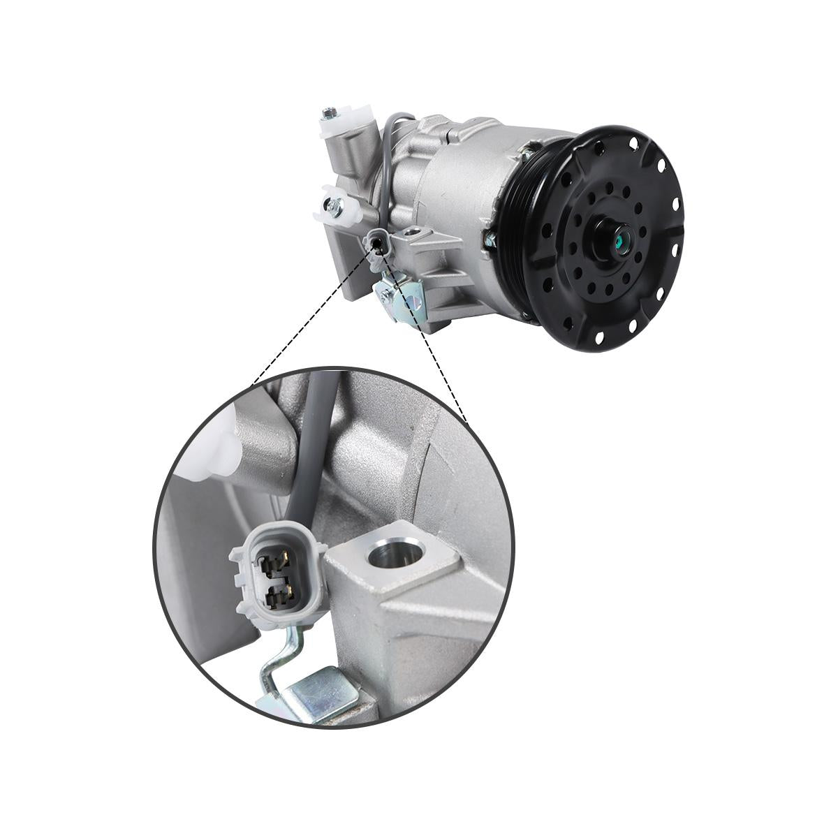 Air Conditioning Compressor 447220-9465 for Toyota Yaris SCION Xa Xb 1.5L- Plug Detail